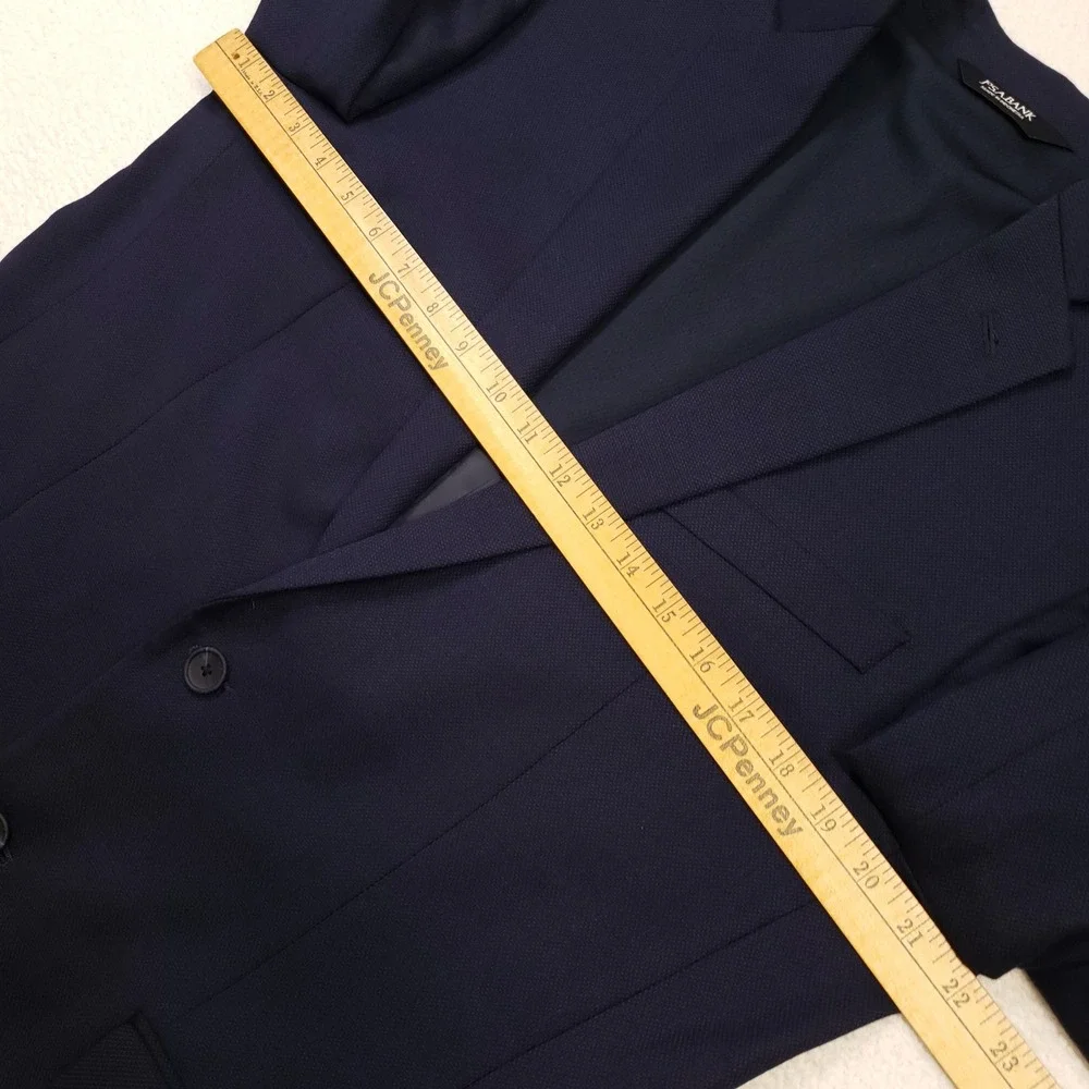 Jos. A. Bank Traveler Travel Tech Blazer Mens 42 Long Navy Blue Slim Fit Wool